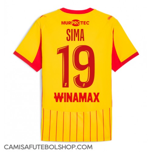 Camisa de time de futebol RC Lens Abdallah Sima #19 Replicas 1º Equipamento 2025-26 Manga Curta Camisa de time de futebol RC Lens Abdallah Sima #19 Replicas 1º Equipamento 2025-26 Manga Curta